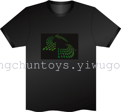 The music sound control flash flash light emitting clothes t-shirt t-shirt t-shirt dress cool disco bar The music sound control flash flash light emitting clothes t-shirt t-shirt t-shirt dress cool disco bar
