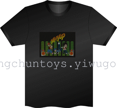 The music sound control flash flash light emitting clothes t-shirt t-shirt t-shirt dress cool disco bar The music sound control flash flash light emitting clothes t-shirt t-shirt t-shirt dress cool disco bar