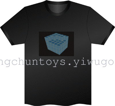 The music sound control flash flash light emitting clothes t-shirt t-shirt t-shirt dress cool disco bar The music sound control flash flash light emitting clothes t-shirt t-shirt t-shirt dress cool disco bar