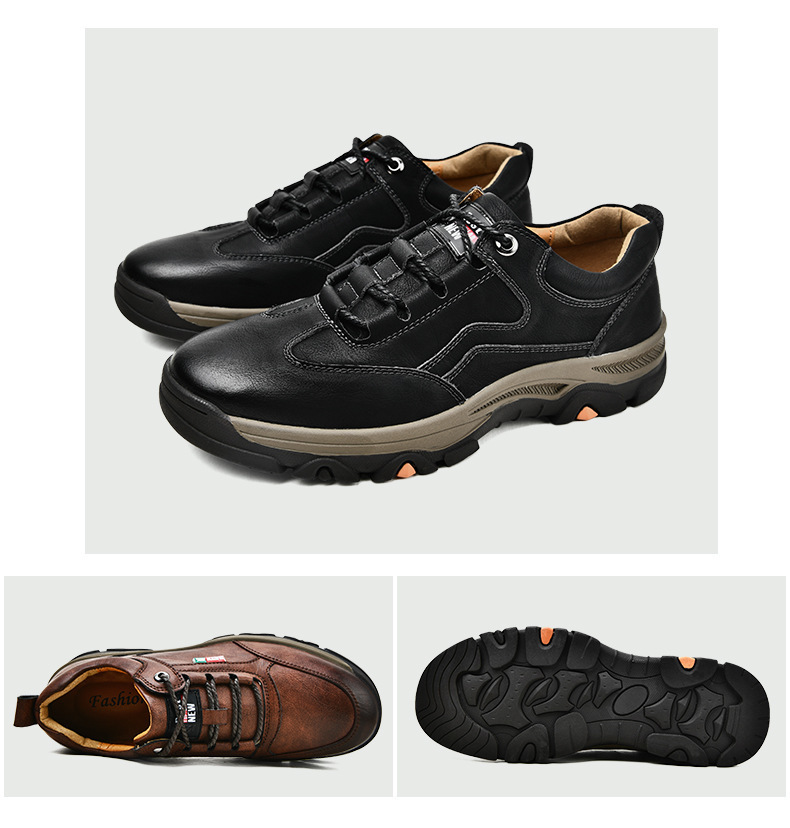 2021 Autumn and Winter New Men's Casual Business Leather Shoes Men's Shoes Men's Outdoor Sports Climbing Shoes One Piece Dropshipping Winter