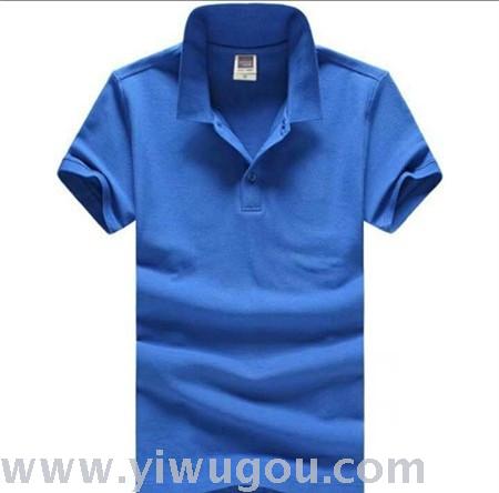 Men's solid color short-sleeved T-shirt men's collar collar pure color shirt summer cotton custom