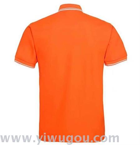 Men's solid color short-sleeved T-shirt men's collar collar pure color shirt summer cotton custom