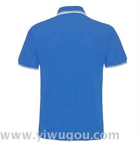 Men's solid color short-sleeved T-shirt men's collar collar pure color shirt summer cotton custom