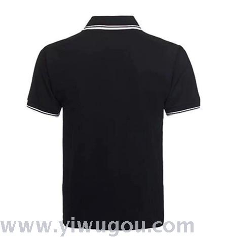 Men's solid color short-sleeved T-shirt men's collar collar pure color shirt summer cotton custom
