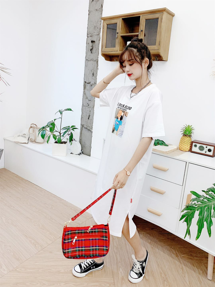 Long T-shirt Skirt Summer 2020 New Korean Style Internet Celebrity Mid-Length Loose Casual Print Knee-Length Short-Sleeved T-shirt Women's Fashion Long T-shirt Skirt Summer 2020 New Korean Style Internet Celebrity Mid-Length Loose Casual Print Knee-Length Short-Sleeved T-shirt Women's Fashion