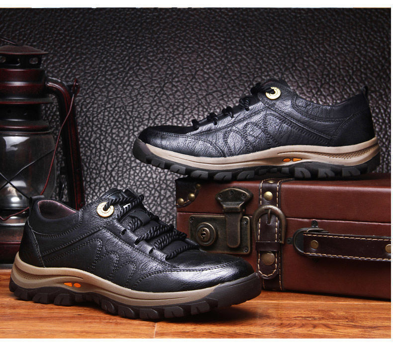 2021 Men's Shoes Spring and Autumn Breathable New Casual Leather Shoes Men's Comfort Trend Outdoor Sport Climbing Shoes Trendy Men's Shoes