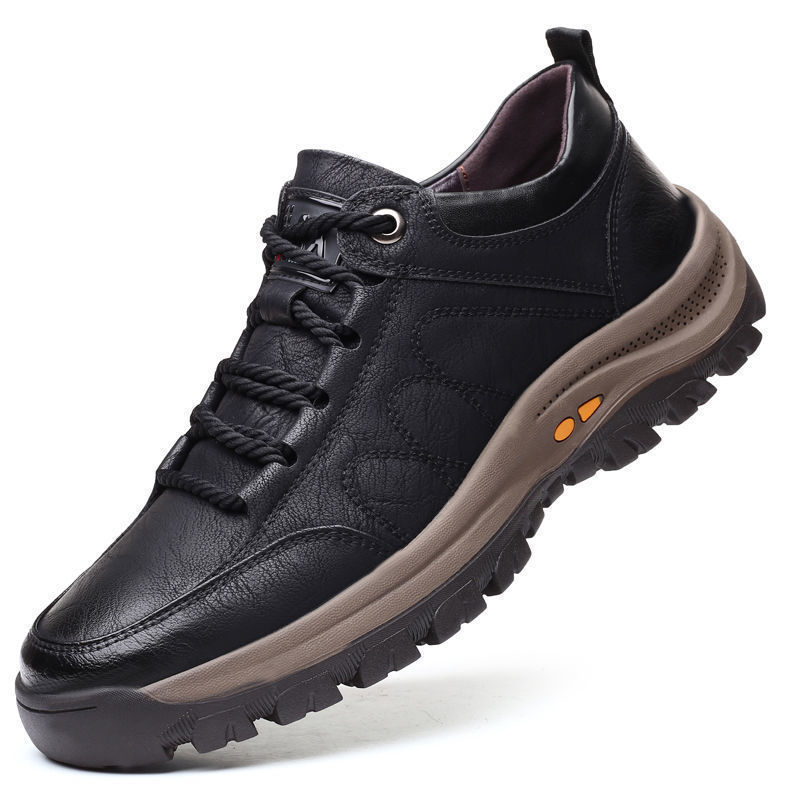 Outdoor Climbing Boots 2021 Autumn and Winter New Breathable Velvet Sport Casual Fashion Trends Leather Shoes Sneakers Men&#039;s Shoes