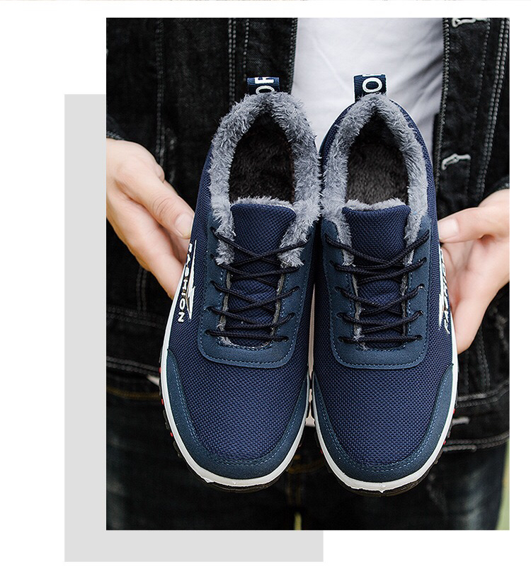 Winter Fleece-Lined Sneakers Men's Snow Boots Men's Warm Outdoor Climbing Boots Cotton Shoes Men's Light Running Winter Fleece-Lined Sneakers Men's Snow Boots Men's Warm Outdoor Climbing Boots Cotton Shoes Men's Light Running
