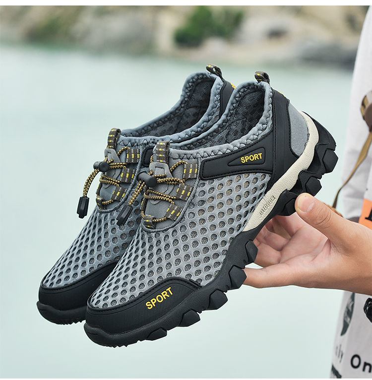 2021 Summer New Men&#039;s Shoes Mesh Sneakers Foreign Trade Thick Bottom Outdoor Climbing Bottom Casual Shoes Trend Men&#039;s Sandals