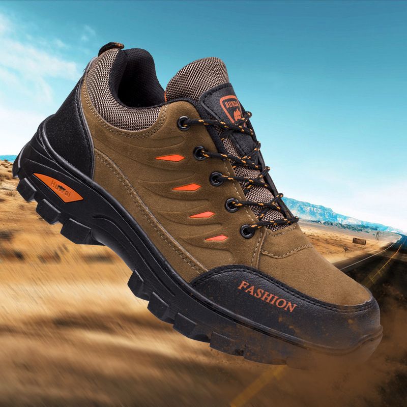 Hiking Camel Men&#039;s Shoes Autumn and Winter Leisure Outdoor Shoes Sport Climbing Work Commuter Shoes Thick Bottom Fleece-Lined Warm Shoes