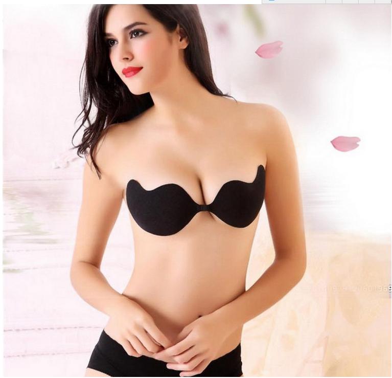 Silicone bra bra bra with mango gather breathable bra