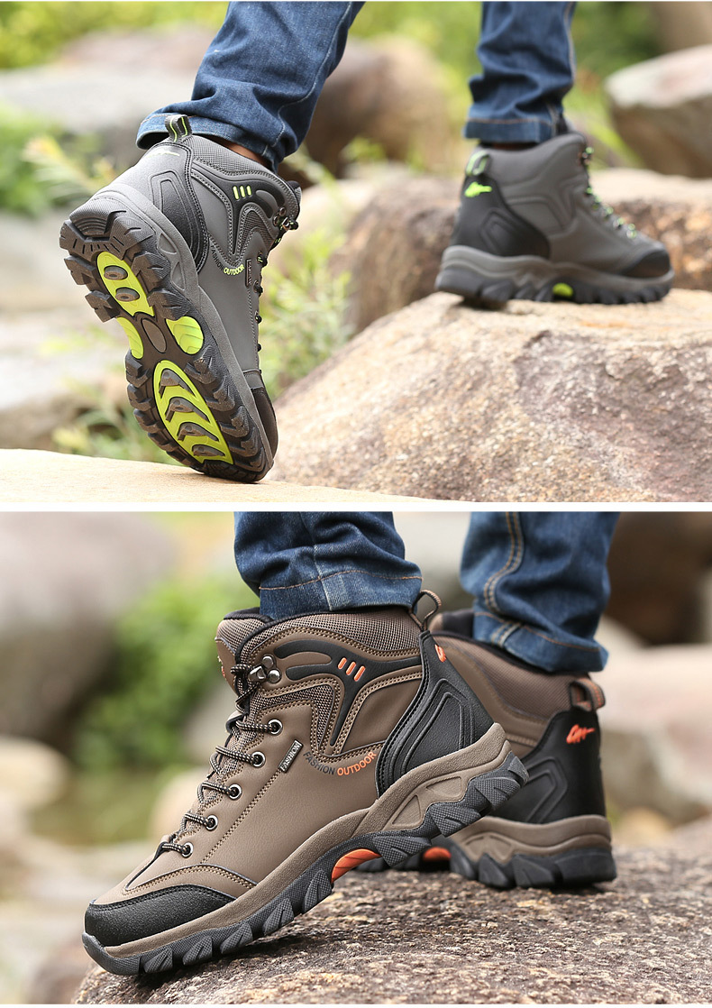 Cross-Border Large Size Middle High Top Worker Boot Outdoor Climbing Boots Men's Waterproof Non-Slip Travel Shoes Hiking Boots Men's Boots Wholesale Cross-Border Large Size Middle High Top Worker Boot Outdoor Climbing Boots Men's Waterproof Non-Slip Travel Shoes Hiking Boots Men's Boots Wholesale