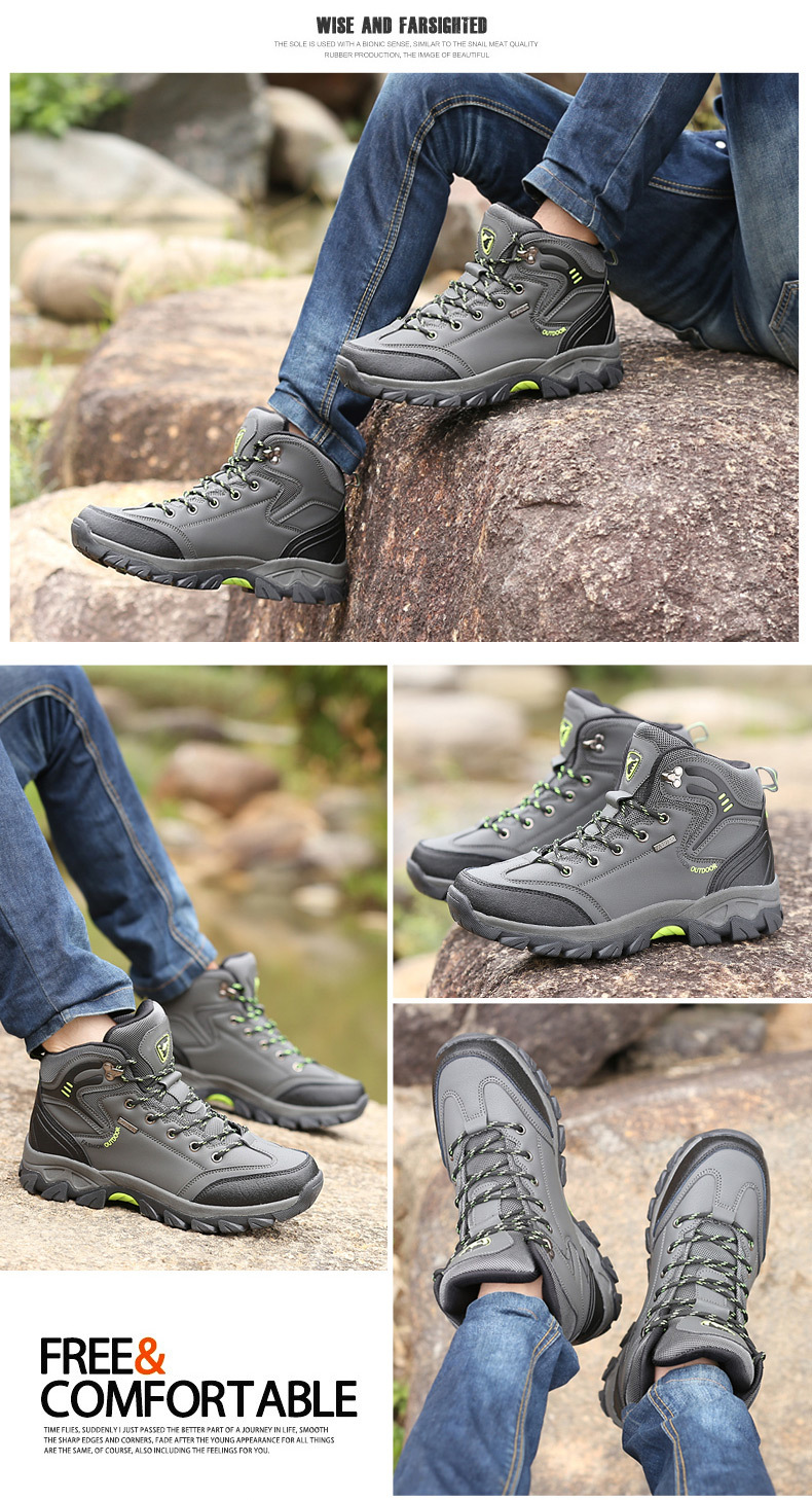 Cross-Border Large Size Middle High Top Worker Boot Outdoor Climbing Boots Men's Waterproof Non-Slip Travel Shoes Hiking Boots Men's Boots Wholesale Cross-Border Large Size Middle High Top Worker Boot Outdoor Climbing Boots Men's Waterproof Non-Slip Travel Shoes Hiking Boots Men's Boots Wholesale