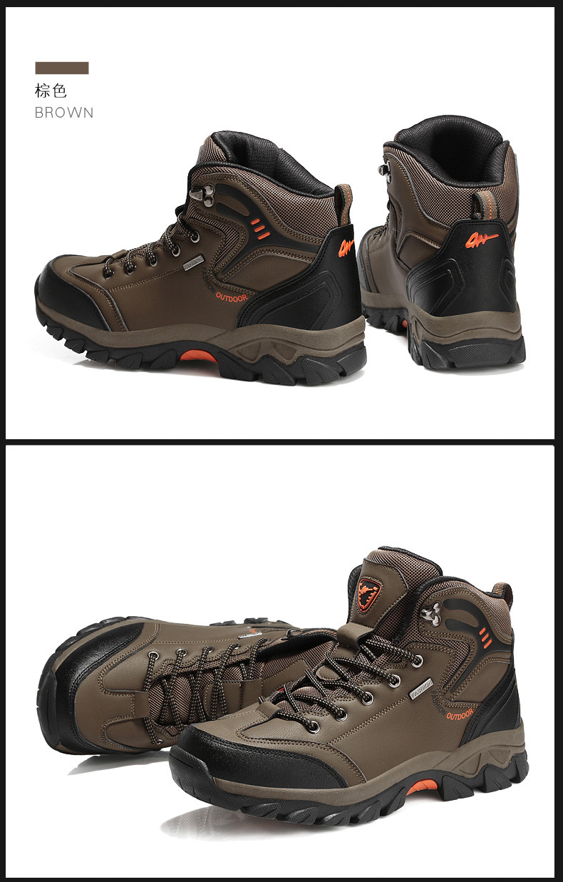 Cross-Border Large Size Middle High Top Worker Boot Outdoor Climbing Boots Men's Waterproof Non-Slip Travel Shoes Hiking Boots Men's Boots Wholesale Cross-Border Large Size Middle High Top Worker Boot Outdoor Climbing Boots Men's Waterproof Non-Slip Travel Shoes Hiking Boots Men's Boots Wholesale