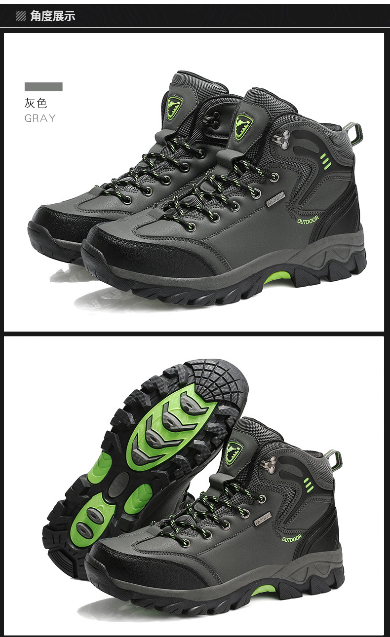 Cross-Border Large Size Middle High Top Worker Boot Outdoor Climbing Boots Men's Waterproof Non-Slip Travel Shoes Hiking Boots Men's Boots Wholesale Cross-Border Large Size Middle High Top Worker Boot Outdoor Climbing Boots Men's Waterproof Non-Slip Travel Shoes Hiking Boots Men's Boots Wholesale