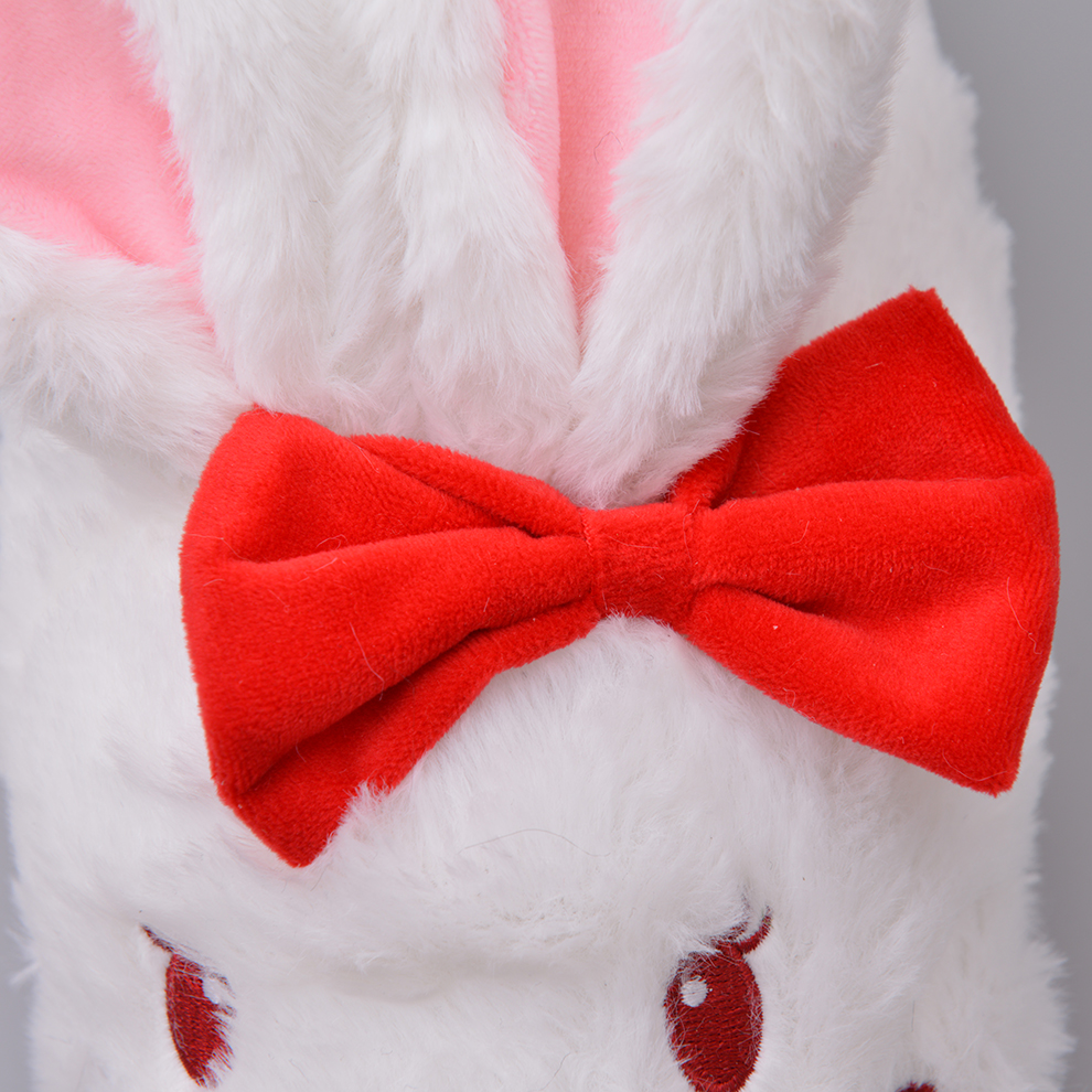Non-Slip Home Bag Heel Pair Cotton Slippers Couple Warm Boys and Girls Cute Rabbit Plush Thick Bottom Autumn and Winter