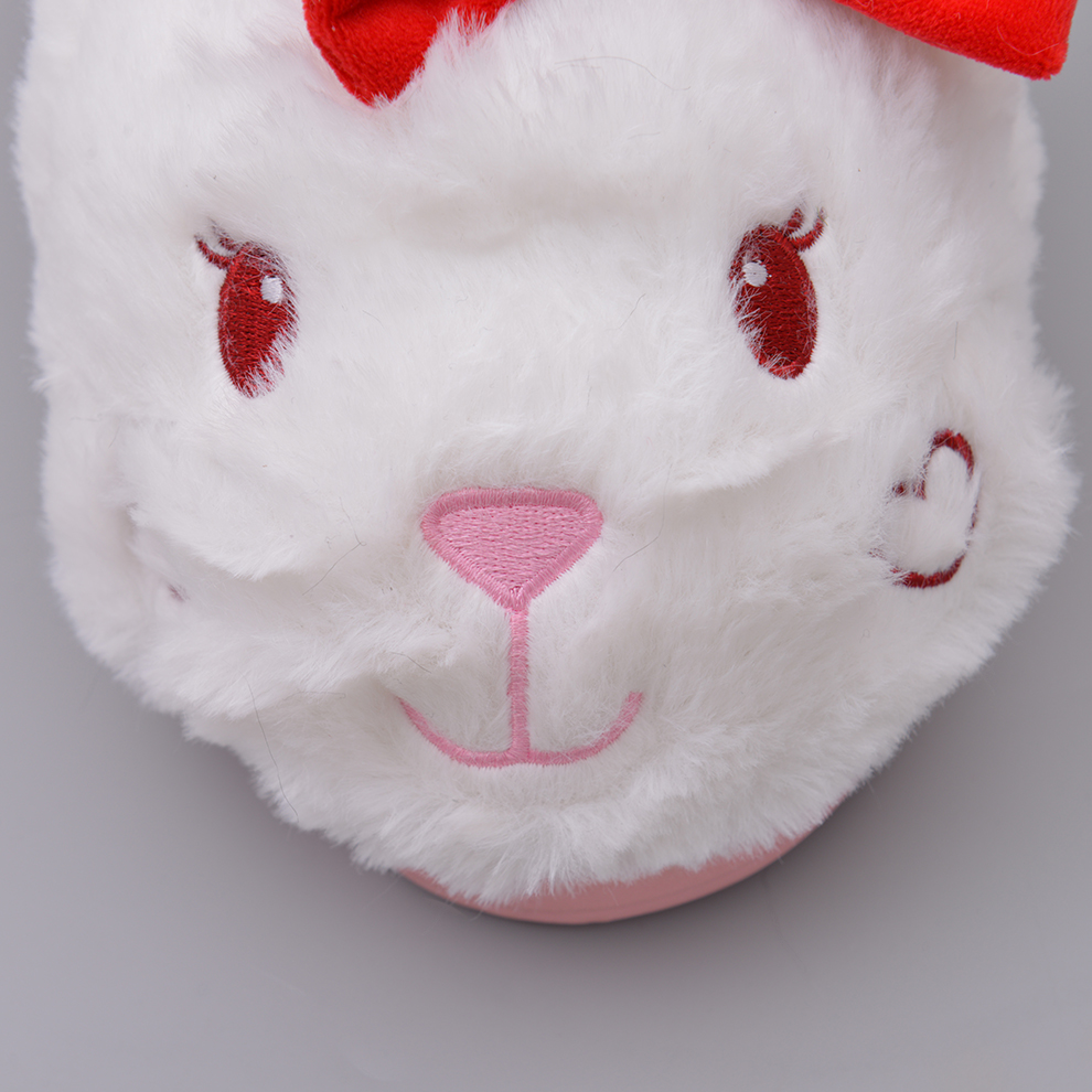 Non-Slip Home Bag Heel Pair Cotton Slippers Couple Warm Boys and Girls Cute Rabbit Plush Thick Bottom Autumn and Winter