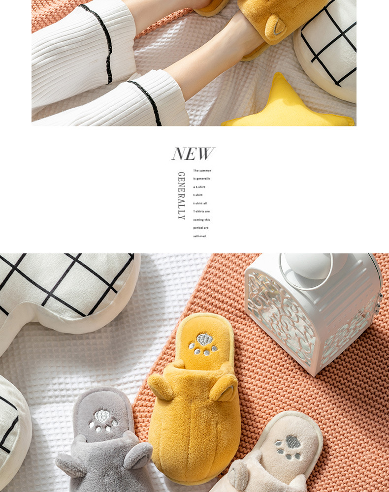 2020 New Cat Claw Cotton Slippers Winter Home Couple Warm Non-Slip Men and Women Trendy Indoor Mute Plush Cute 2020 New Cat Claw Cotton Slippers Winter Home Couple Warm Non-Slip Men and Women Trendy Indoor Mute Plush Cute