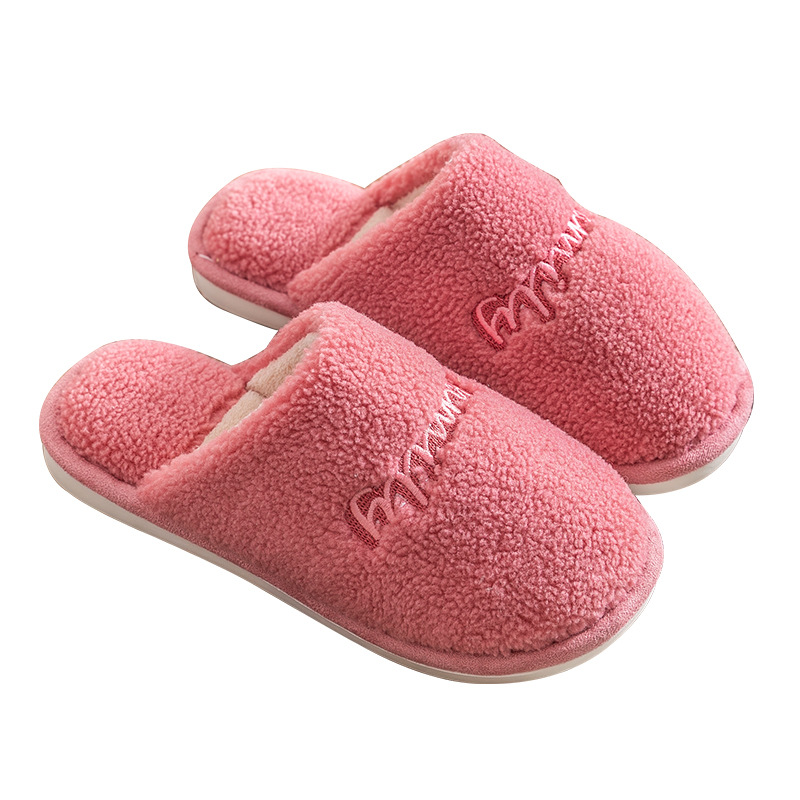 Cotton Slippers Women&#039;s Autumn and Winter Warm Home Home Thick-Soled Indoor Mute Breathable Plush Cartoon Slippers Women&#039;s Winter