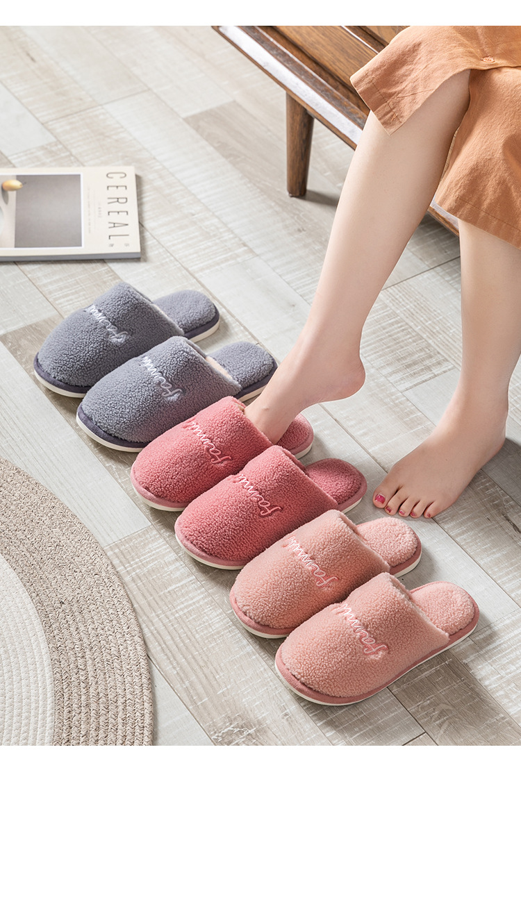 Cotton Slippers Women's Autumn and Winter Warm Home Home Thick-Soled Indoor Mute Breathable Plush Cartoon Slippers Women's Winter Cotton Slippers Women's Autumn and Winter Warm Home Home Thick-Soled Indoor Mute Breathable Plush Cartoon Slippers Women's Winter