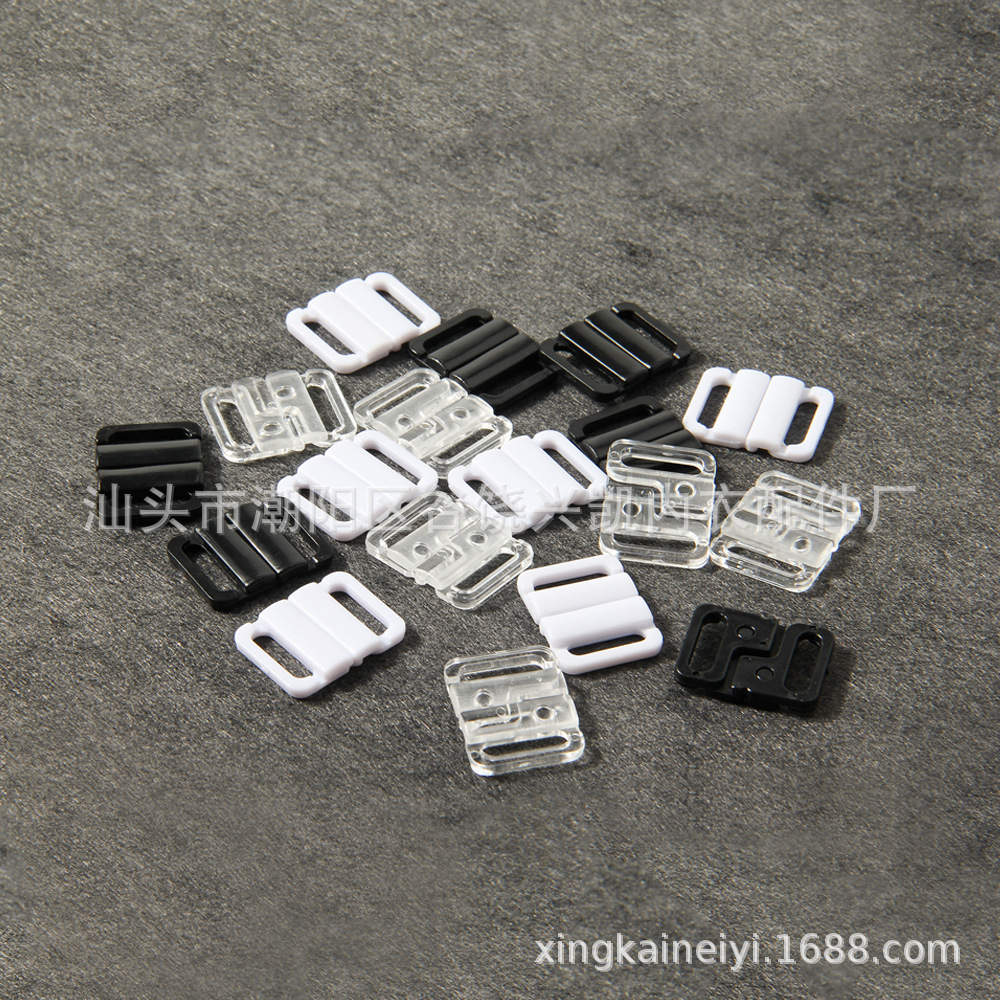 Factory Customized Plastic Bra Front Buckle Transparent a Pair of Buckles Underwear Accessories Bra Snap Fastener Chicken Hearts Buckle
