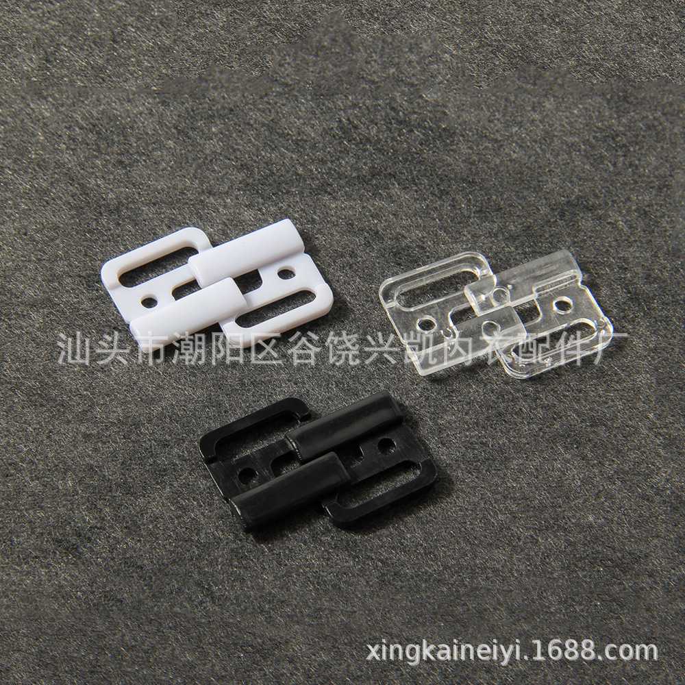 Factory Customized Plastic Bra Front Buckle Transparent a Pair of Buckles Underwear Accessories Bra Snap Fastener Chicken Hearts Buckle
