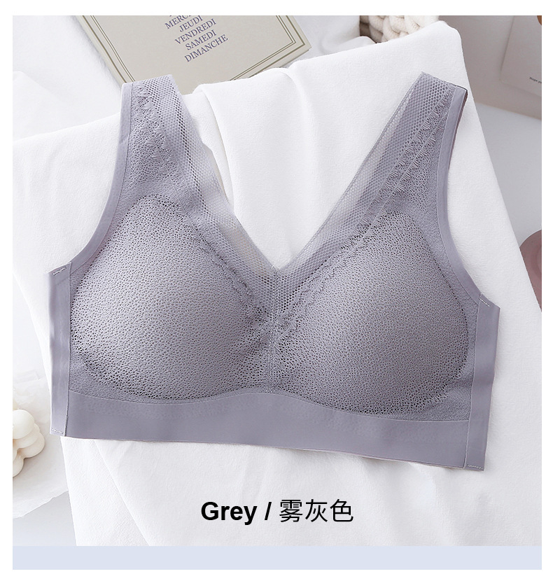 Latex Underwear Sports Bra-Style Wireless Lace Seamless Underwear Women's Large Size Bra Vest Bra