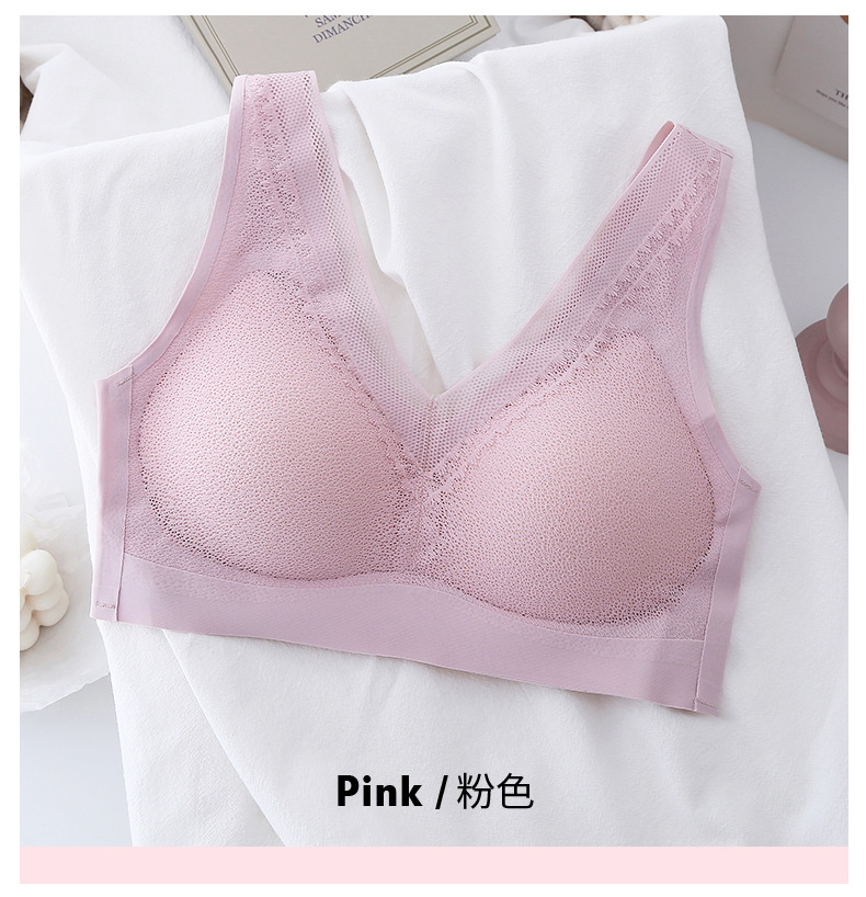 Latex Underwear Sports Bra-Style Wireless Lace Seamless Underwear Women's Large Size Bra Vest Bra