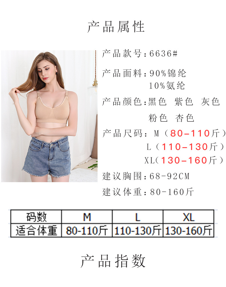Factory Direct Sales Nursing Bra Seamless Underwear for Pregnant Women Push up and Anti-Sagging Stylish Upper Support without Steel Ring Pregnancy