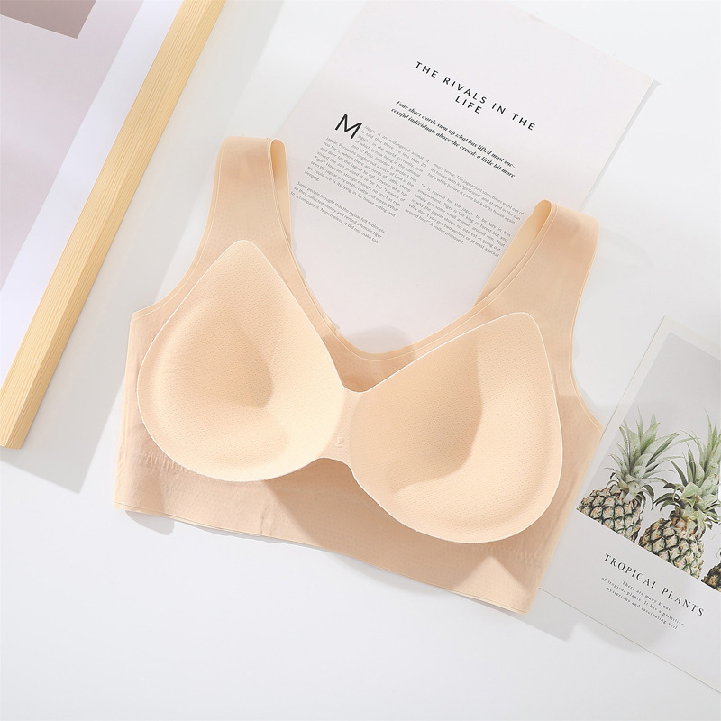 M1 Latex Underwear Seamless Underwear Sport Waistcoat for Women Wireless Sleep Underwear Bra Underwear