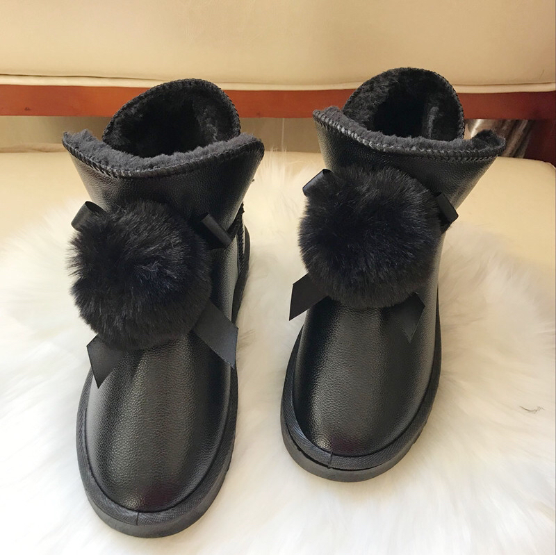 PU Leather Low-Top Snow Boots Women's Winter New Thickened Non-Slip Warm Short Cotton Shoes Women's Slip-on Bread Shoes Wholesale PU Leather Low-Top Snow Boots Women's Winter New Thickened Non-Slip Warm Short Cotton Shoes Women's Slip-on Bread Shoes Wholesale