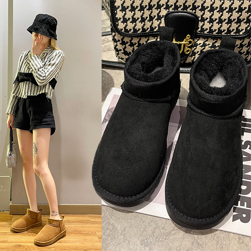 2021winter New Fashion Casual Snow Boots Solid Color Soft-Soled Thickened Women&#039;s Shoes Warm Matte Cotton-Padded Shoes for Women