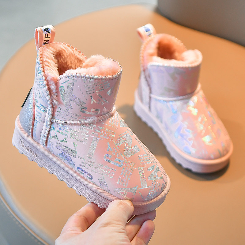 New Snow Boots Home Children&#039;s Warm Non-Slip Fur Snow Boots