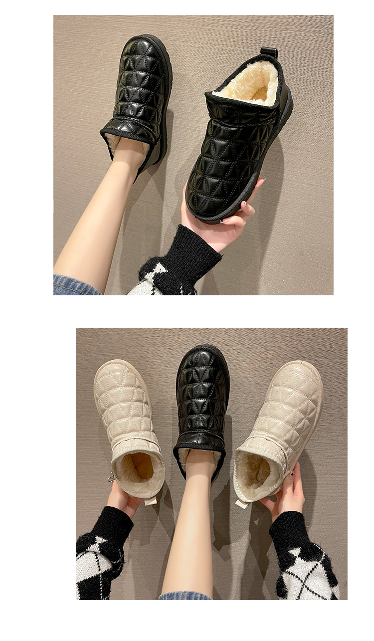 Internet Celebrity Short Waterproof Snow Boots Women's Korean Ins Fashion Velvet Thickened Cotton Boots Fashion Casual Student Booties Women