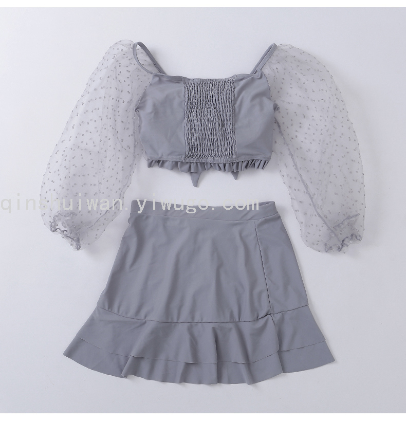 Swimwear Women's Fashion Lace One-Sleeve Swimsuit Fashion Split Beachwear Winter Hot Spring Swimsuit Swimwear Women's Fashion Lace One-Sleeve Swimsuit Fashion Split Beachwear Winter Hot Spring Swimsuit
