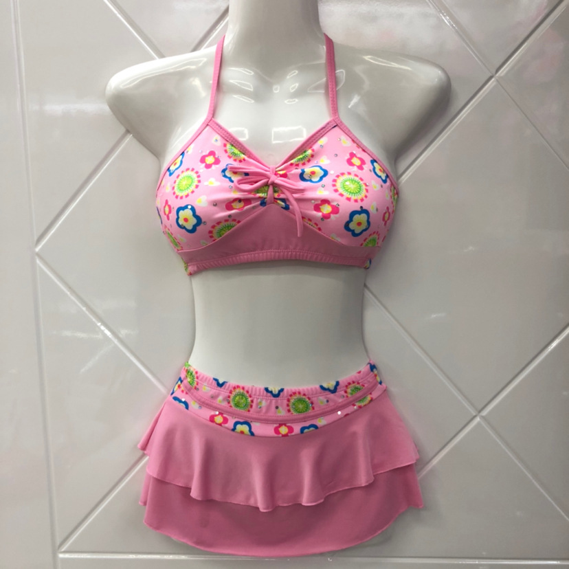 Children &#039;S Swimsuit Foreign Trade Bikini Printing Split Two-Piece Suit Children &#039;S Swimwear Factory Direct Sales