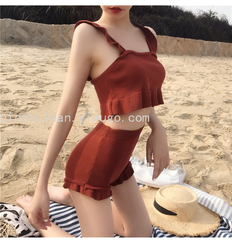 Swimwear Women's Fashion Split Swimsuit Sexy Suspenders Beachwear Winter Hot Spring Swimsuit Swimwear Women's Fashion Split Swimsuit Sexy Suspenders Beachwear Winter Hot Spring Swimsuit