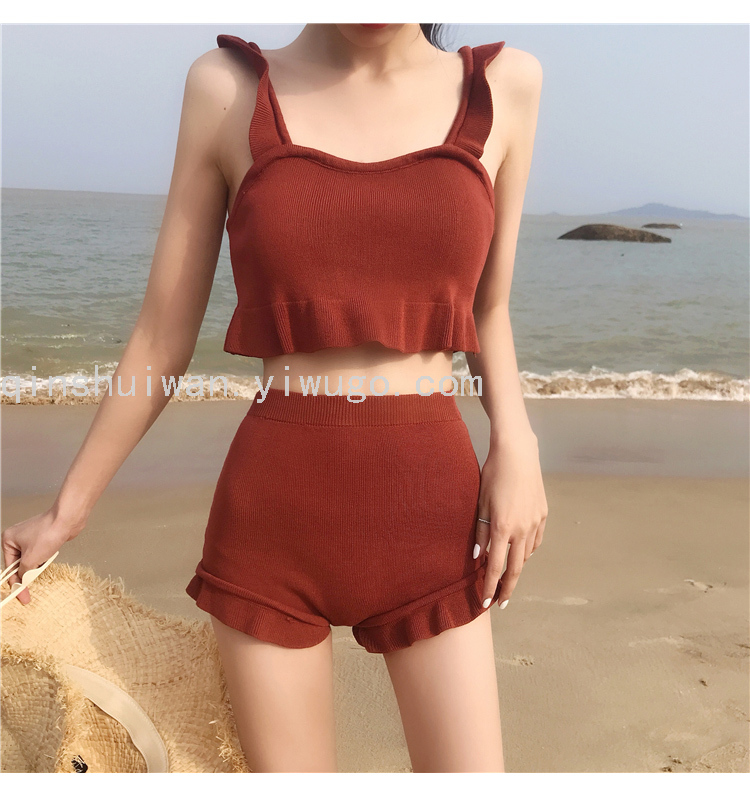 Swimwear Women's Fashion Split Swimsuit Sexy Suspenders Beachwear Winter Hot Spring Swimsuit Swimwear Women's Fashion Split Swimsuit Sexy Suspenders Beachwear Winter Hot Spring Swimsuit