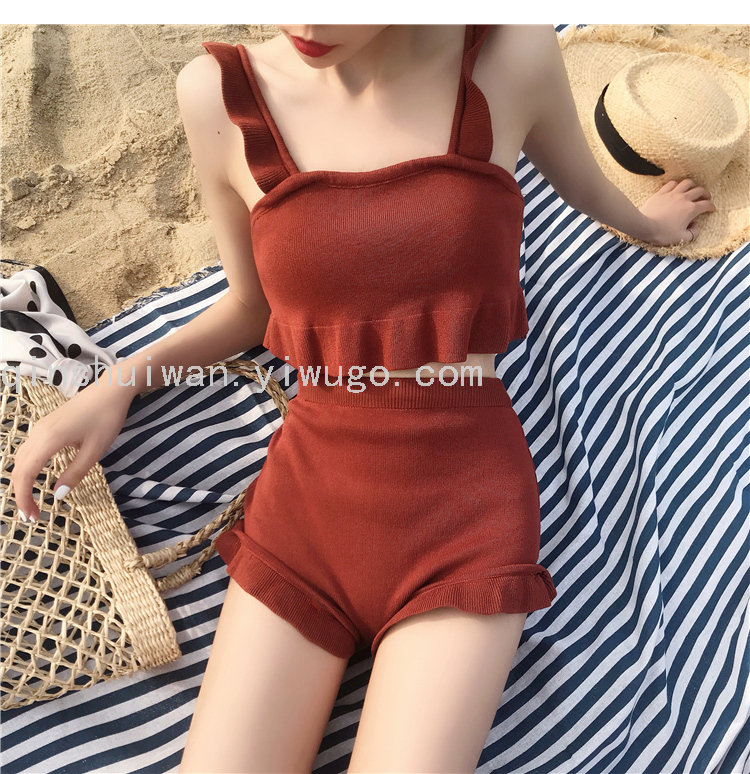 Swimwear Women's Fashion Split Swimsuit Sexy Suspenders Beachwear Winter Hot Spring Swimsuit Swimwear Women's Fashion Split Swimsuit Sexy Suspenders Beachwear Winter Hot Spring Swimsuit
