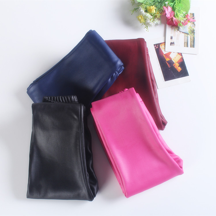 Imitation Leather Pants Crawler Fleece-Lined Thickened Autumn And Winter New Children &#039;S Clothing Children &#039;S Leggings Leather Pants 2021 Baby Pants Crawler Wholesale