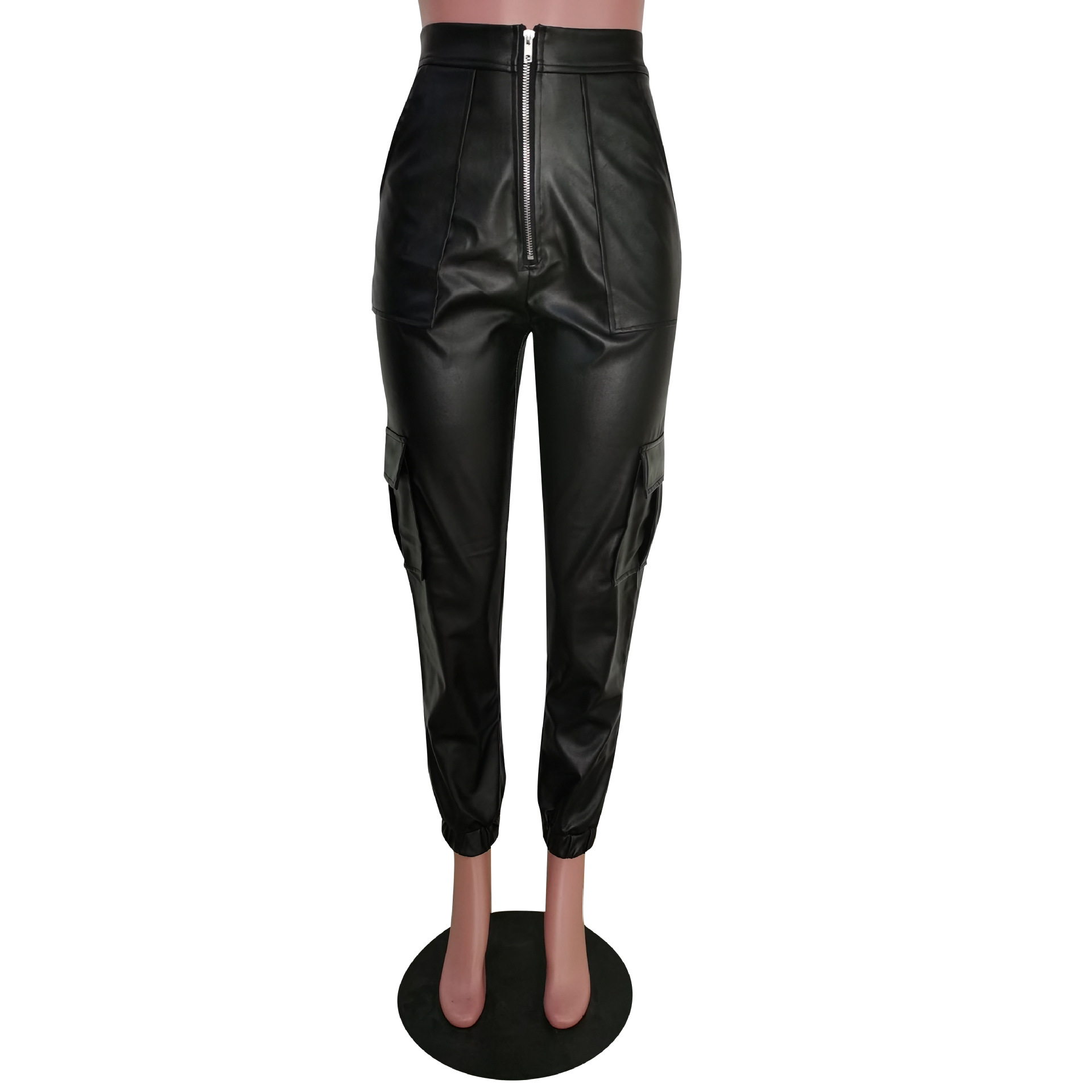 New Autumn and Winter Casual Pants F8257 Spot European and American Amazon Fashion Multiple Pocket Casual Pants Casual Leather Pants New Autumn and Winter Casual Pants F8257 Spot European and American Amazon Fashion Multiple Pocket Casual Pants Casual Leather Pants
