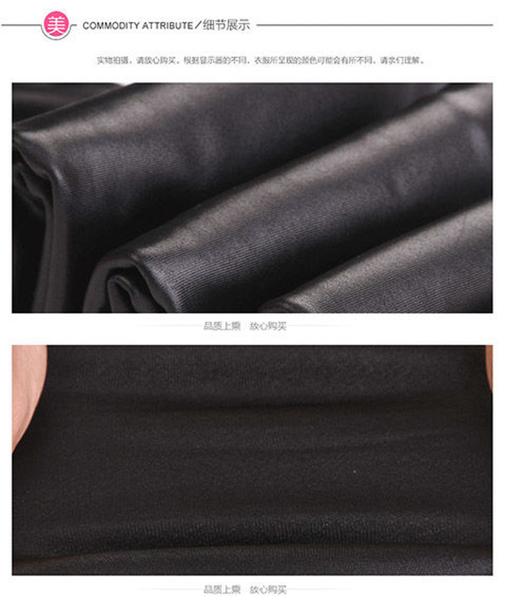 Leather Pants Girls' Leggings Fleece-Lined Thickened Children's Pants Autumn and Winter Toddler Keep Baby Warm Trousers