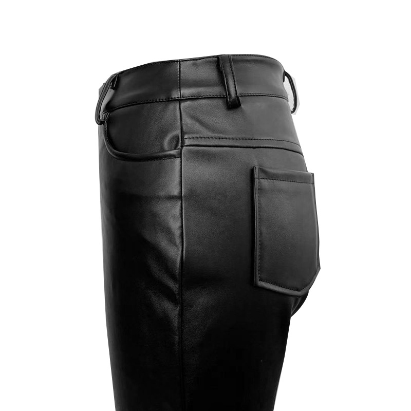 Cross-Border Supply European and American Wish Casual Pants 2022 Spring and Summer High Waist Slimming and Tight Women's Pants Pu Amazon Leather Pants Cross-Border Supply European and American Wish Casual Pants 2022 Spring and Summer High Waist Slimming and Tight Women's Pants Pu Amazon Leather Pants