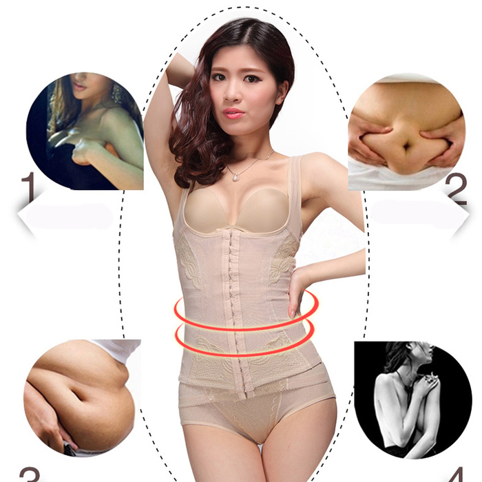 Lai Yin brand women's breathable abdomen coat adjustable double-breasted shape underwear No.1192 Lai Yin brand women's breathable abdomen coat adjustable double-breasted shape underwear No.1192