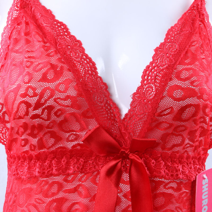 Sexy lace underwear women's V-shape collar lace sexy lingerie 