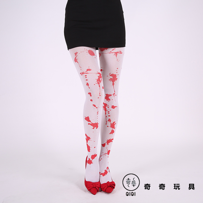 Cross border Halloween ghost day blood nurse pantyhose party dance role play blood pantyhose