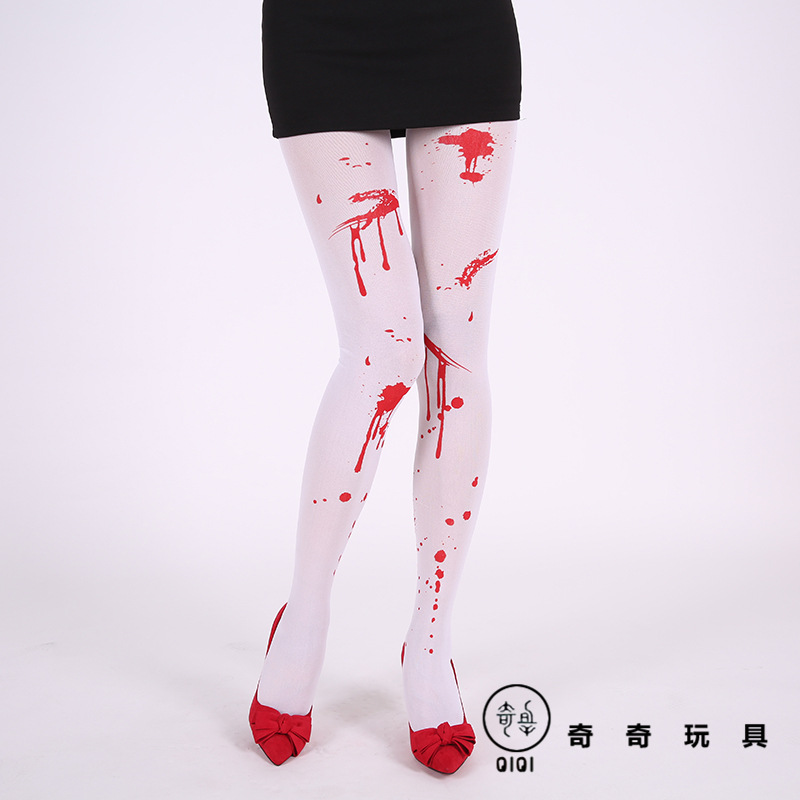 Cross border Halloween ghost day blood nurse pantyhose party dance role play blood pantyhose