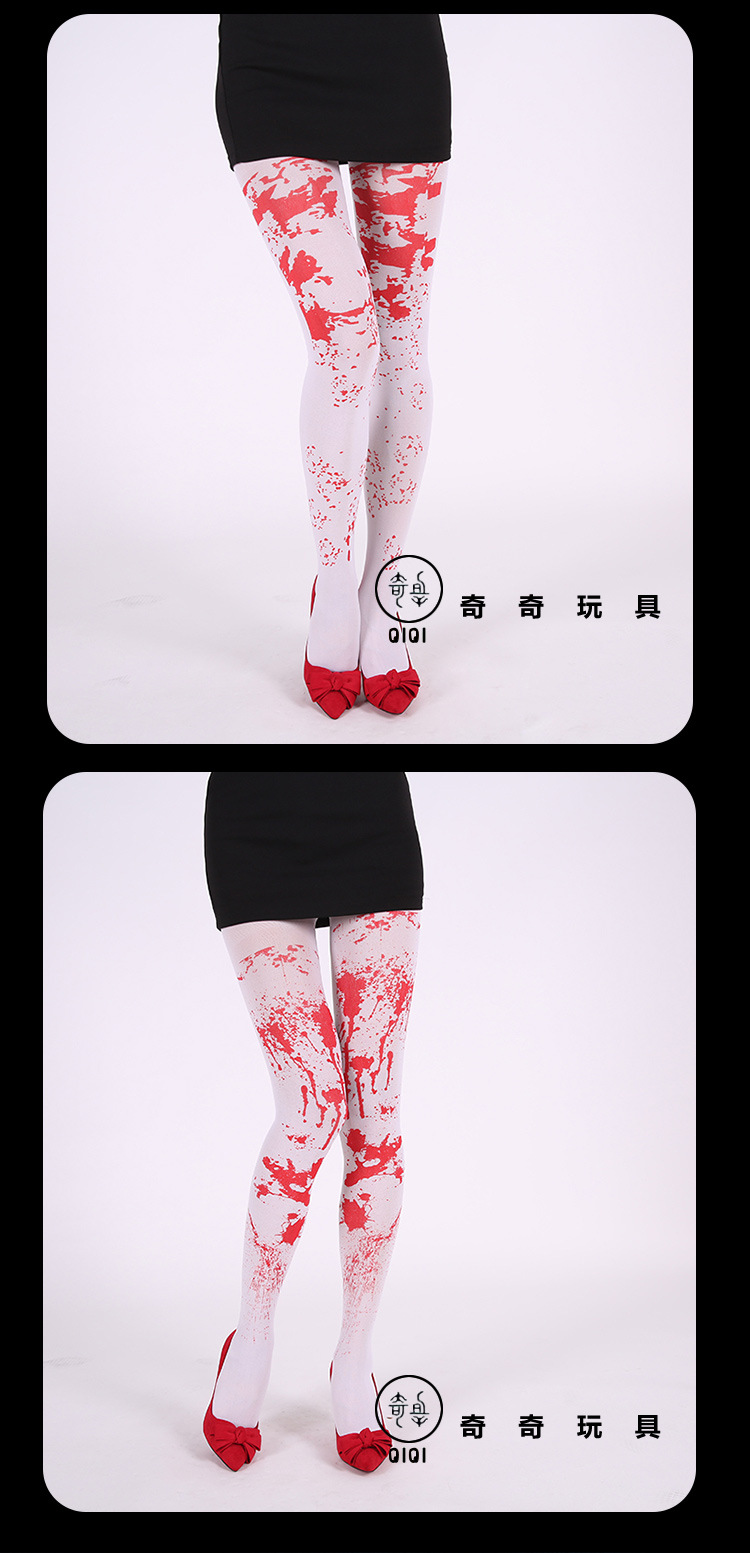 Cross border Halloween ghost day blood nurse pantyhose party dance role play blood pantyhose
