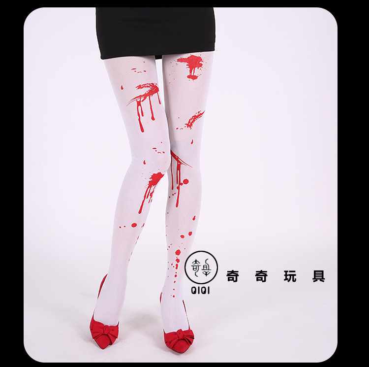 Cross border Halloween ghost day blood nurse pantyhose party dance role play blood pantyhose
