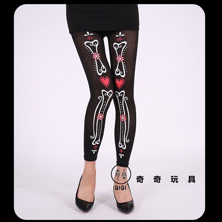 Halloween skeleton print pantyhose party Halloween masquerade role play leg bone stockings Halloween skeleton print pantyhose party Halloween masquerade role play leg bone stockings